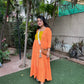 Orange bump friendly layered dress