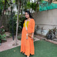 Orange bump friendly layered dress