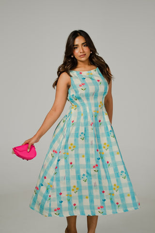 Gingham Print Dress