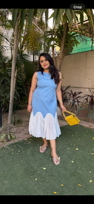 Poplin Blue Dress