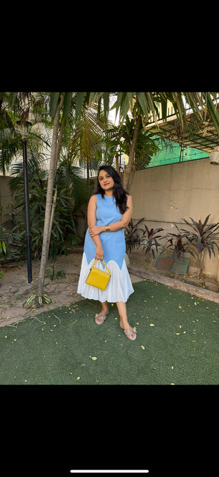 Poplin Blue Dress