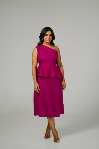 Magenta Peplum dress