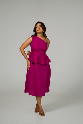 Magenta Peplum dress