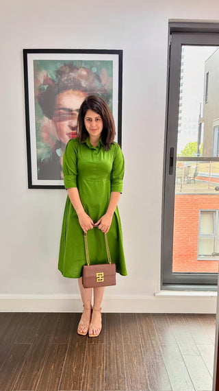 A line Green Day Dress