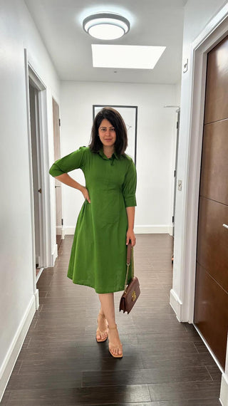 A line Green Day Dress