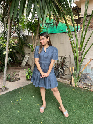 Grey Layered Anchor Dress