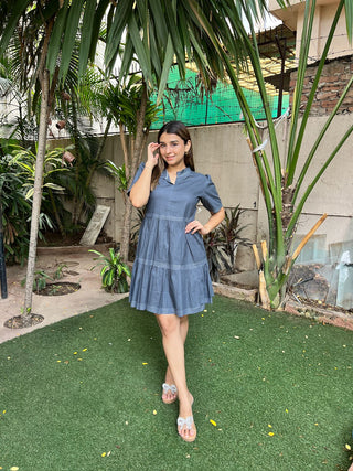 Grey Layered Anchor Dress
