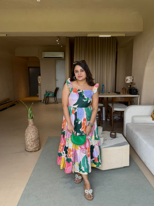 Big Floral 3 layered dress