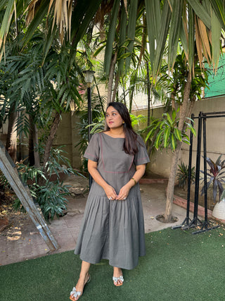 Forest mist midi dress