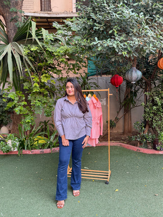 Curve fit peplum Shirts