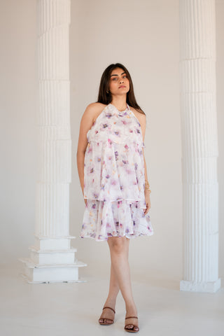 Ruffle printed Dress