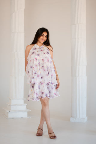 Ruffle printed Dress