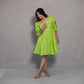 Lime Green Layered Dress