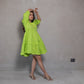 Lime Green Layered Dress