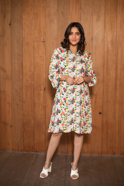 Sprinkle of Fruit Shirt Dress