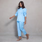 SkyBlue Shirt with Pant coord set