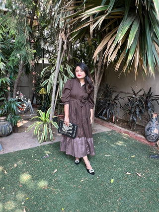 Brown Midi Dress