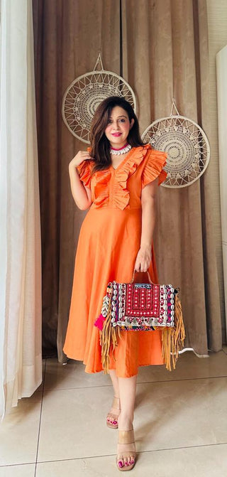Front Ruffle Dress