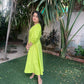 Neon Green Midi Dress