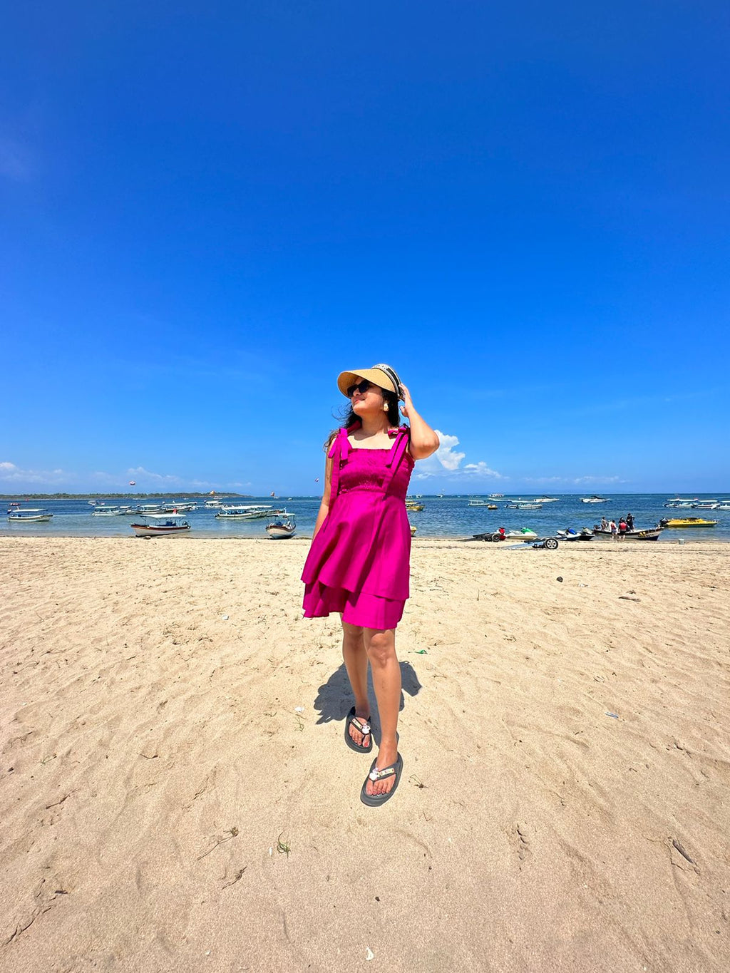 Magenta Beach Dress – Panila Fashion