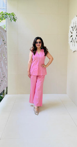 Pastel Green Front pleated    co-ord set