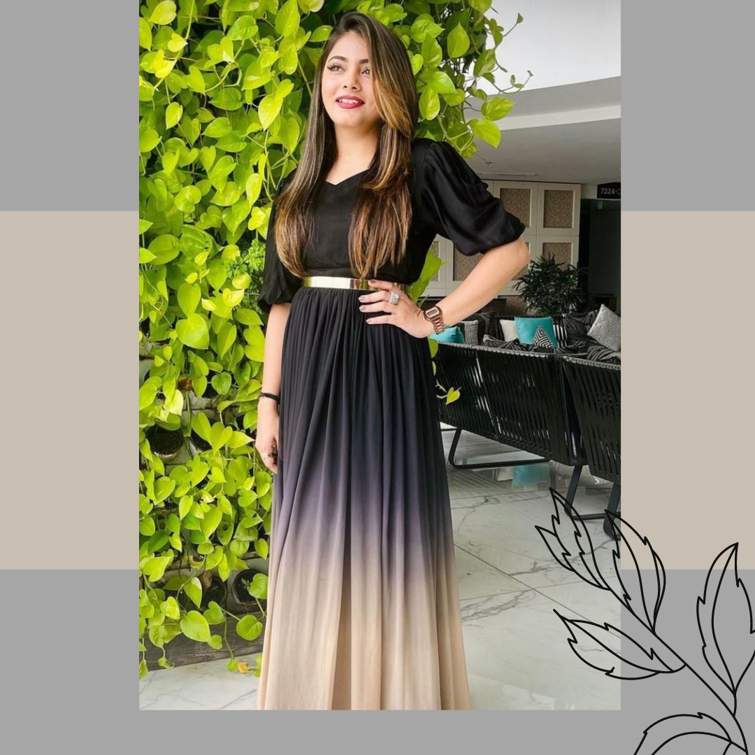 Black Ombre gown – Panila Fashion