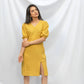 Mustard Yellow Slit Dress
