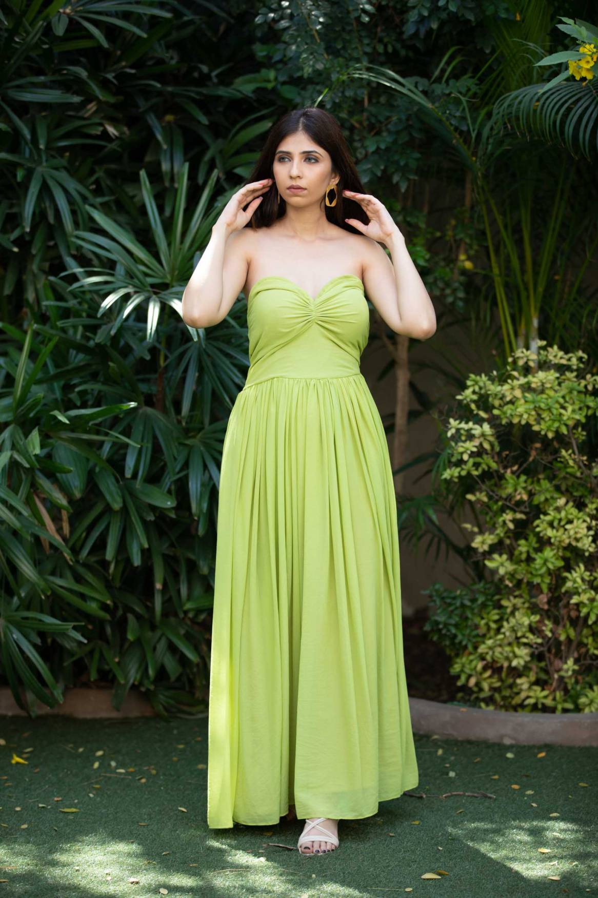 Neon green 2024 tube dress