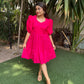 Fuschia Pink Layered Dress