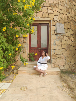 White Shirt dress below knee