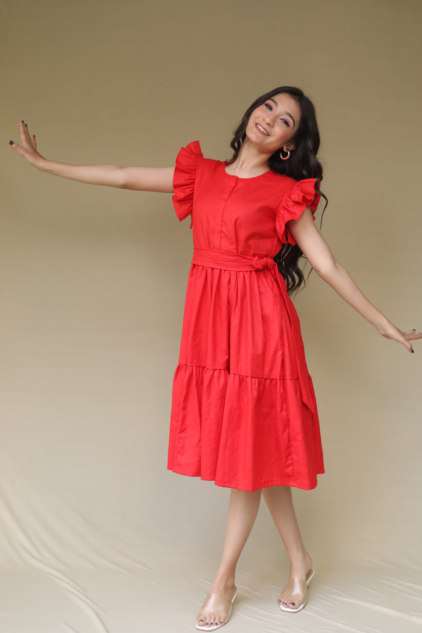 Red Layered dress