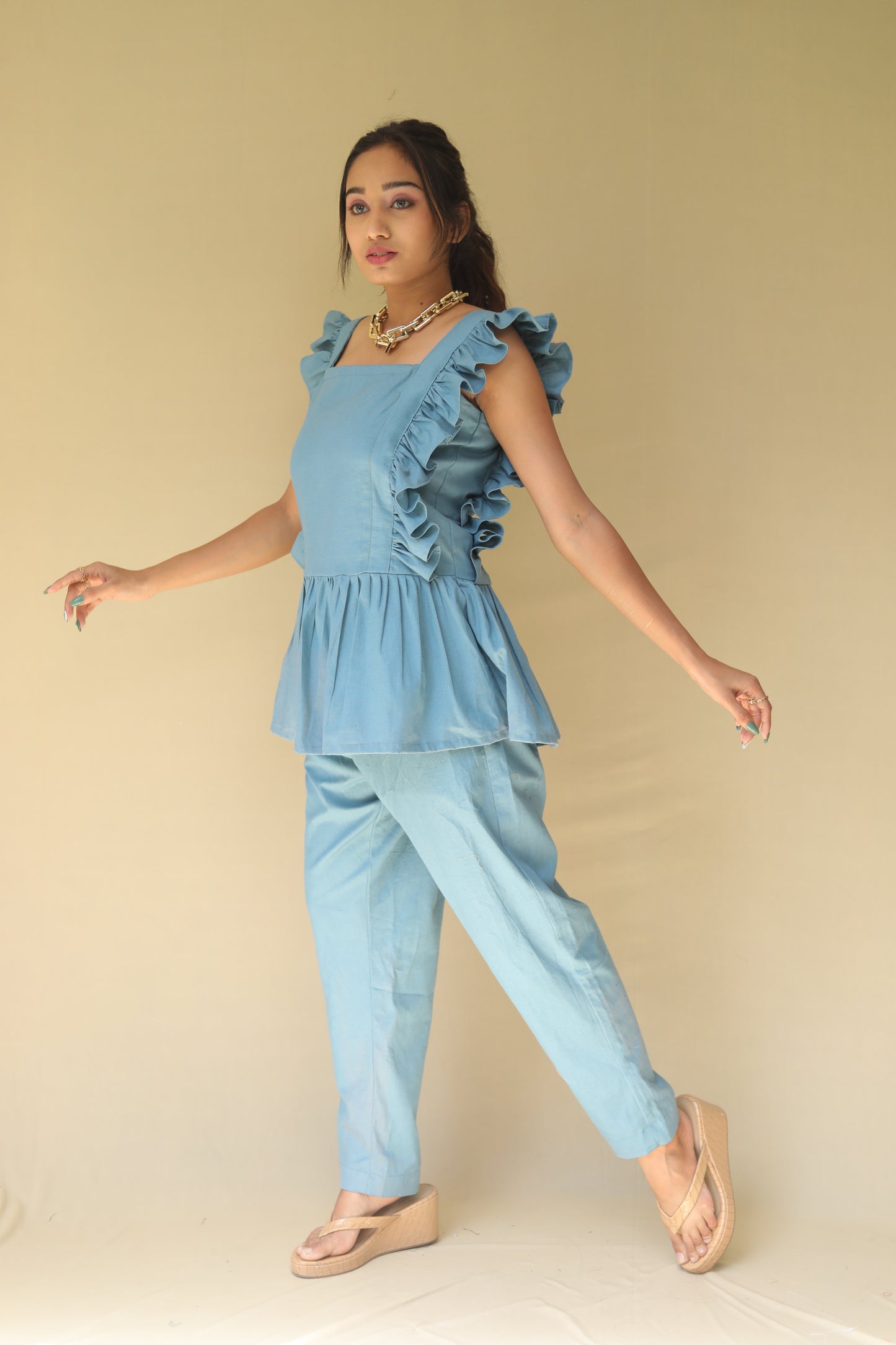 Powder Blue Frill coord set