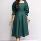 Pine Green front frill dress