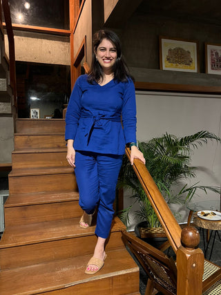 Royal Blue Co-ord set yuvika BESTSELLER