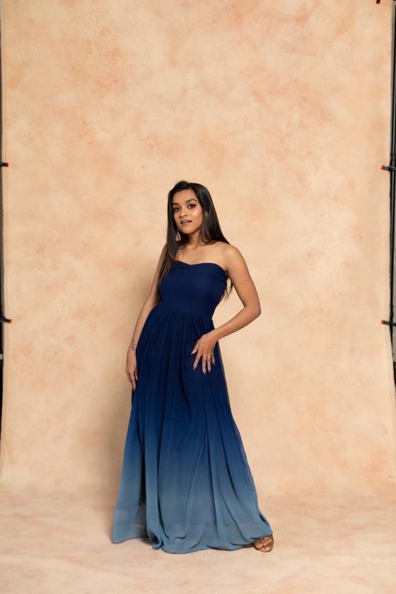 Tube Ombre Blue Gown