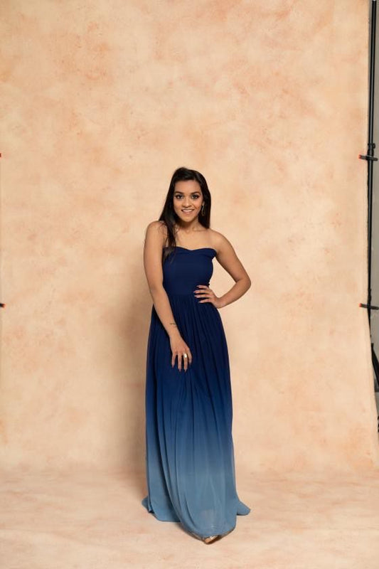 Tube Ombre Blue Gown
