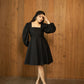 Square Neck black umbrella Dress
