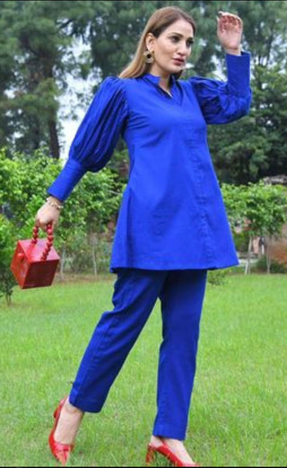 Royalblue shirt Top  with Pants