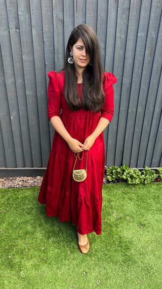 Maroon Layered Dress *Bestseller*