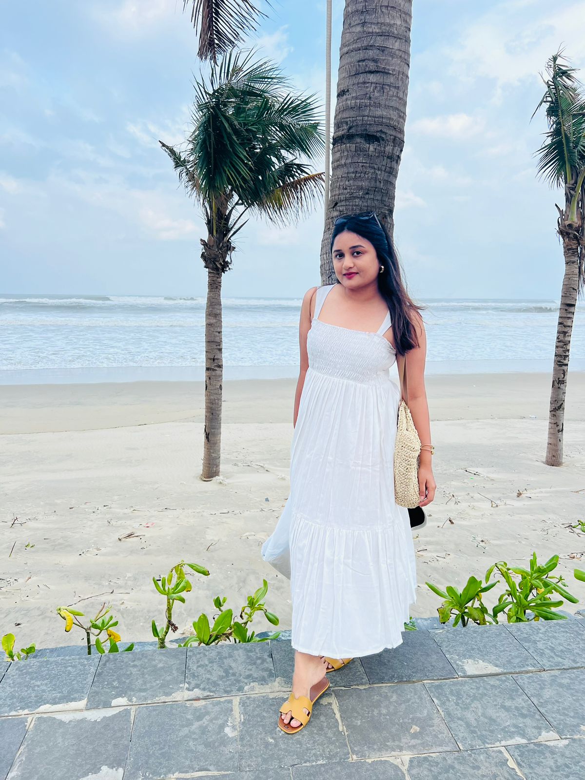 White Smoking Beach Dress