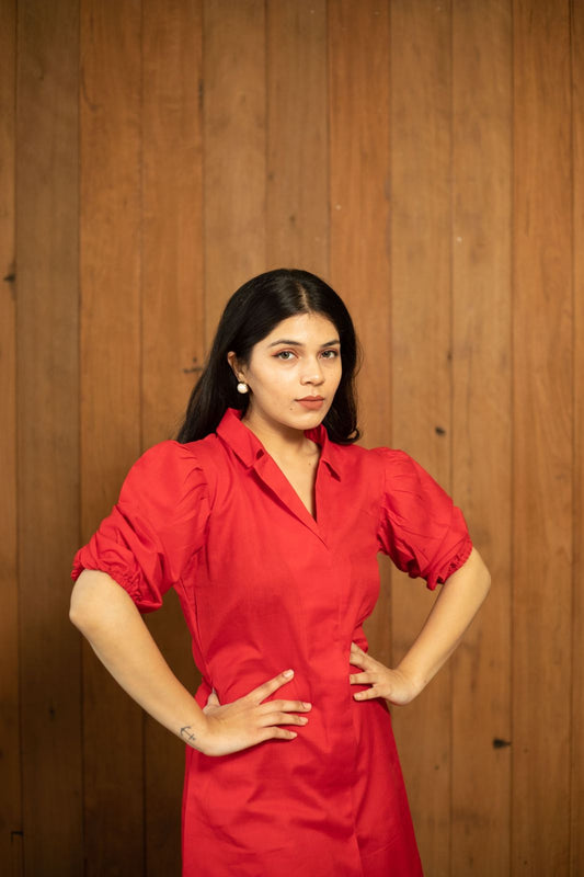 Red Shirt Dress